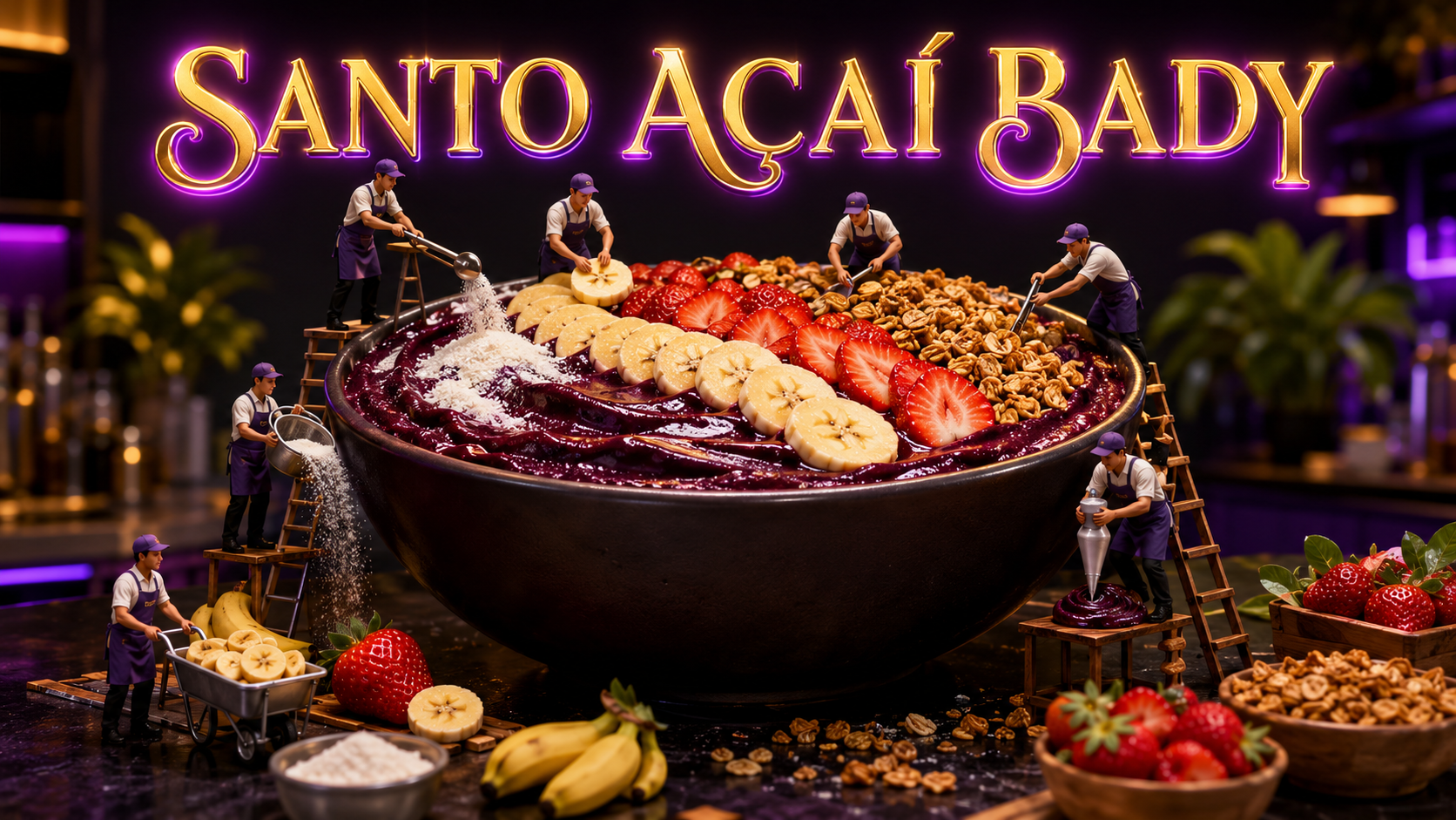 Açaí completo do Santo Açaí Bady